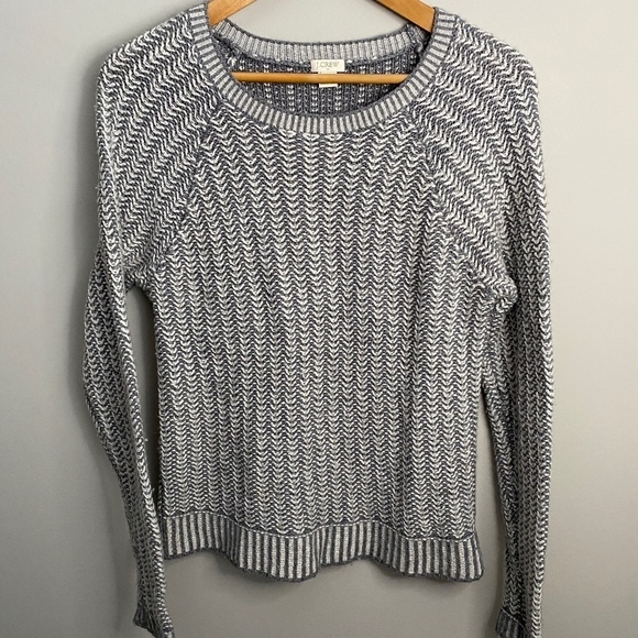 J. Crew Factory Women's Gray Weave Knit Long Sleeve Sweater Size Large - Picture 1 of 9
